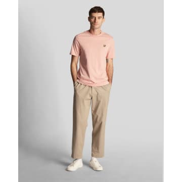 Shop Lyle & Scott Plain T-shirt In Palm Pink