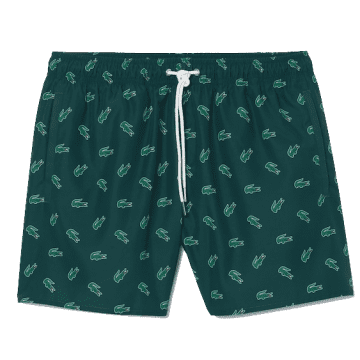 Lacoste Cocodrile Print Swimming Green