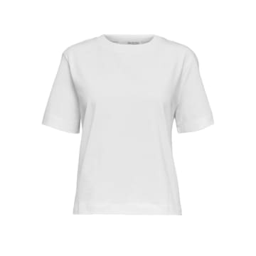 Selected Femme Essential Boxy T In White