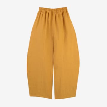 Lf Markey Dijon Linen Trouser In Yellow