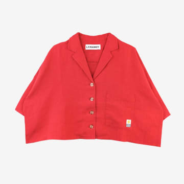 Lf Markey Vermillion Maxim Linen Shirt In Red
