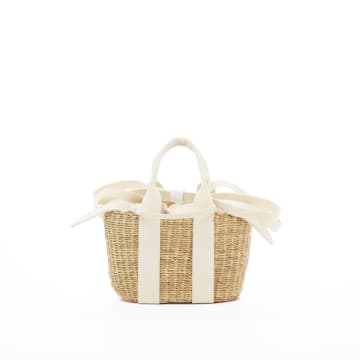 Muun Bag Mini Caba / Cotton / Ecru In Brown
