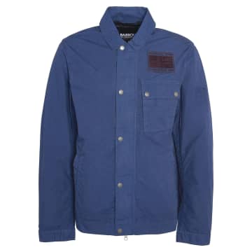 Barbour International Workers Casual Jacket Washed Cobalt In Blue
