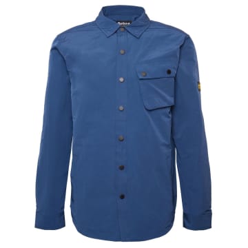 Barbour International Control Overshirt Washed Cobalt In Blue