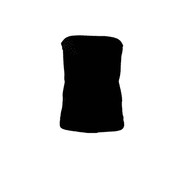 Black Colour Faye Boob Tube Top In Black