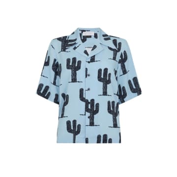 Bella Freud Cactus Blue Holiday Shirt