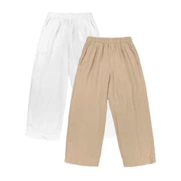 Jungmaven | Cambria Trouser | Oat Milk Or White Washed