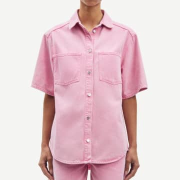 Samsoe & Samsoe Saeleanor Ss Shirt Orchid Smoke In Pink
