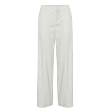 Pulz Pzbindy Trousers Cream In Gray