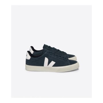Veja Campo Suede Trainers Col: Navy/ White, Size: 3 In Black