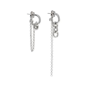Justine Clenquet Amon Earrings Palladium In Gray