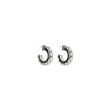 Justine Clenquet Nina Earrings Crystal In Metallic