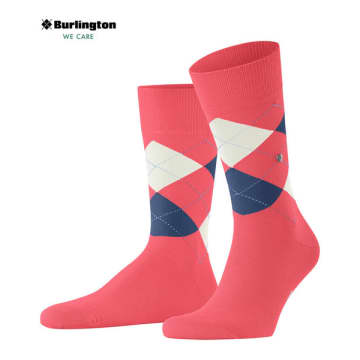 Burlington King Coral Red Socks In Pink