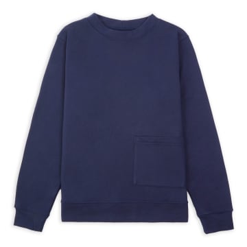 Burrows And Hare Smock Sweatshirt In Blue