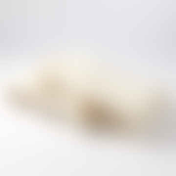 Lisos Cream Mohair and Wool-Blend Shawl / Throw - 65 x 200 cm