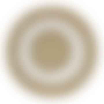 Alfombra redonda de yute circular blanca de 90 cm