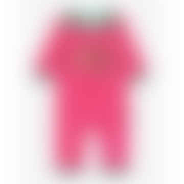 Pink Organic Robin Applique Sleepsuit