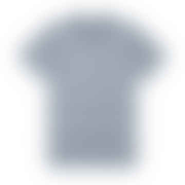 Sunspel Classic Crew T Shirt Blue Slate Blue Steel Ice White Three Colour Stripe