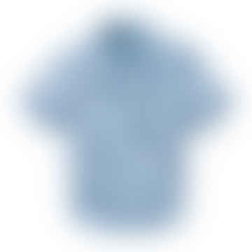 REYN SPOONER Falling Fan Flowers Tailored Buttonfront Shirt Niagara Blue