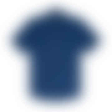 Sunspel SS Linen Shirt Blue Check