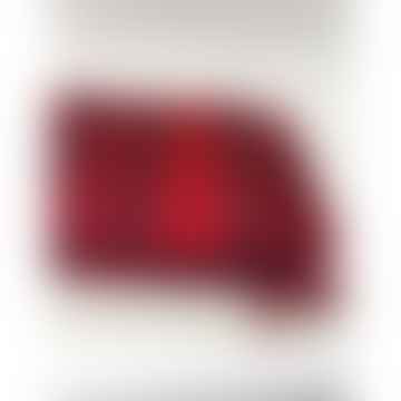 Coperta Lambswool a strisce rosso / grigio scuro