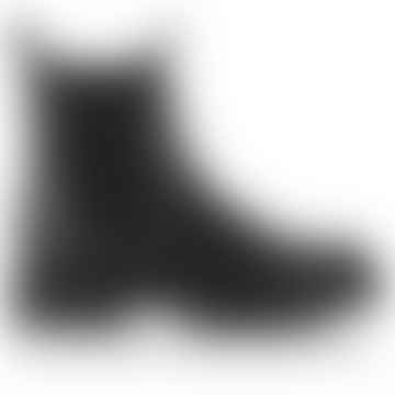 Black Kris Velvet Leather Boot