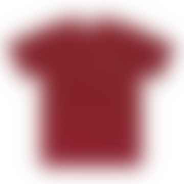 Camiseta de camiseta para mujer Borgoña con doble corazón
