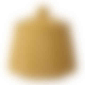Pot de pavot avec couvercle en grès jaune