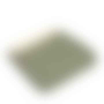 Plaid in pura lana vergine a spina di pesce verde oliva