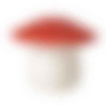 Lámpara de champiñones roja grande