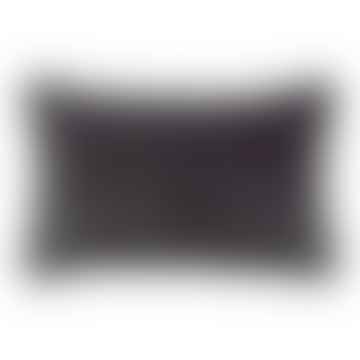 Fara 30x50 Velvet Fringed Cushion, Ombré/Dark Grey 