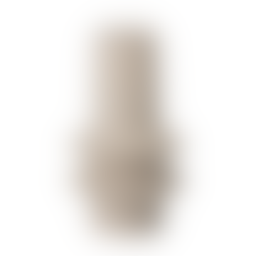 Vase en grès Ø12,5xH22 cm Fini en Latex Mat de Couleur Nude