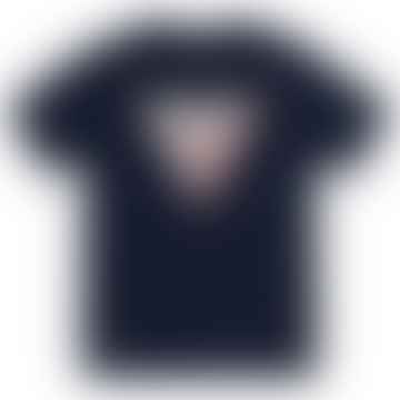 Navy Triesley Logo Print T Shirt 