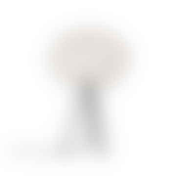Lampe de table Eos en plume blanche moyenne avec trépied noir