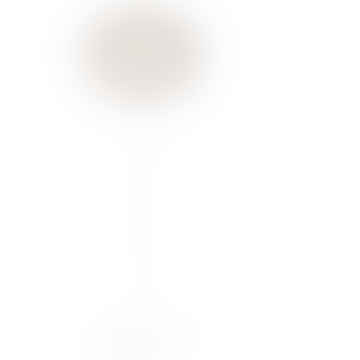Grande lampe de sol EOS de plume blanche avec stand de santé blanche