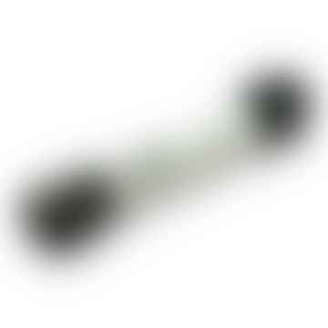 Flach gewachste Schnürsenkel 160 cm 64 Zoll schwarz silber Aglets