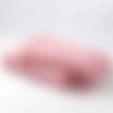 Lisos rosa rosa mohair e lancio di miscele di lana - 130 x 200 cm