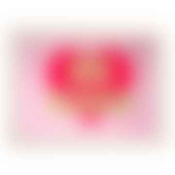 Pink Heart Print 50 x 40 cm Be Kind