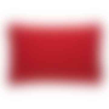 Conception ensoleillée d'intérieur de luxe de coussin extérieur 38 x 58 cm en rouge avec l'équilibre blanc