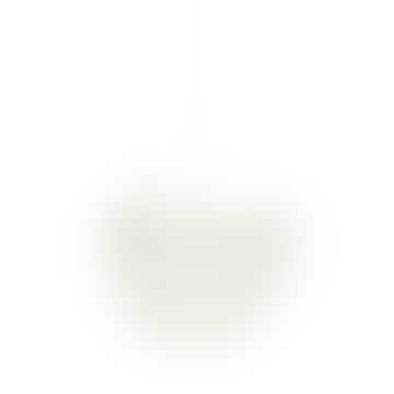 Medium White Carmina Pendant Light Shade with White Cord Set