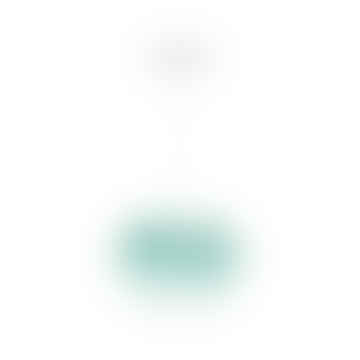 Mini Turquoise Carmina Pendant Light Shade with White Rosette Cord Set