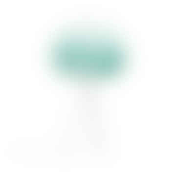 Mini Turquoise Carmina Table Lamp with White Tripod