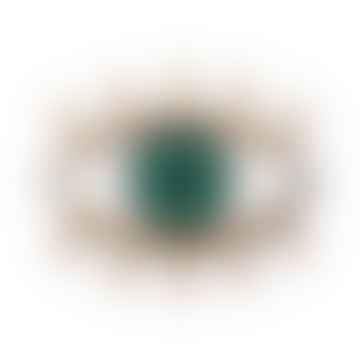 Auge # 3 grünes hölzernes Wanddekor
