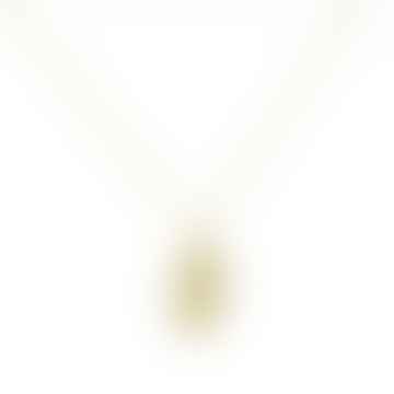 Gold White Shell Pendant Necklace