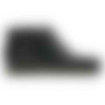 Wallabee-Stiefel aus schwarzem Leder
