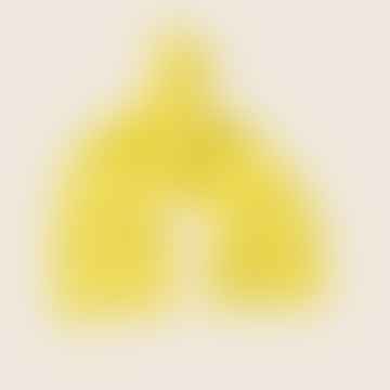 Bufanda de lana de cordero amarillo ácido unisex
