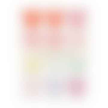 Meri Meri Set of 10 Pastel Heart Glitter Stickers
