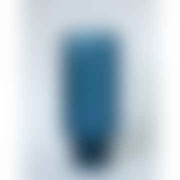 Blue Glass Vase "Rigato" 35cm