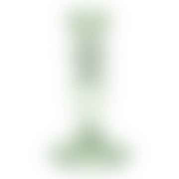 Boho Green Glass Candle Holder
