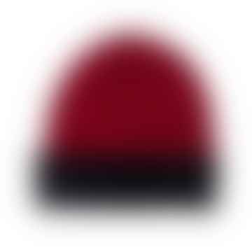 Two Colour Beanie Red